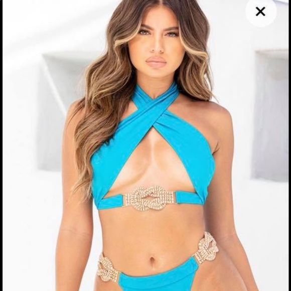 PrettyLittleThing Other - PLT Teal Bikini Top